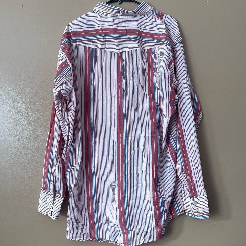 Vintage Saddle king western stripped snap button down shirt big & tall size XXL - Picture 6 of 8